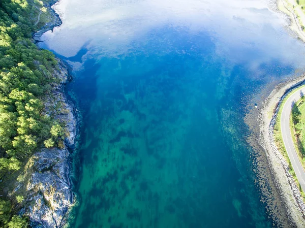 Vista aérea de Loch Creran por el puente de Loch Creran — Foto de Stock