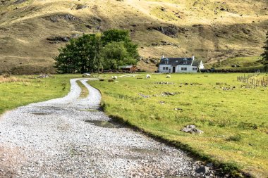 Glencoe, İskoçya Highlands içinde Achnambeithach şaşırtıcı İskoç manzaraya