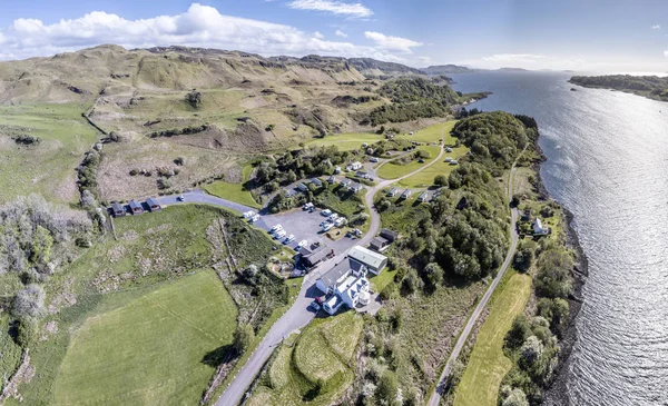 Oban, Argyll arasındaki Gallanach kıyılarının havadan görünümü — Stok fotoğraf