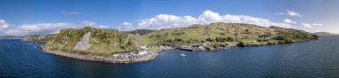 Oban, Argyll arasındaki Gallanach kıyılarının havadan görünümü