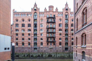 ünlü speicherstadt depo bölgesi Hamburg, Almanya