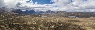 Rannoch Moor Buachaillie Etive Mor doğru inanılmaz manzara havadan görünümü
