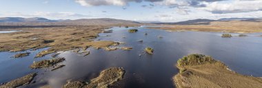 Rannoch Moor inanılmaz manzara havadan görünümü