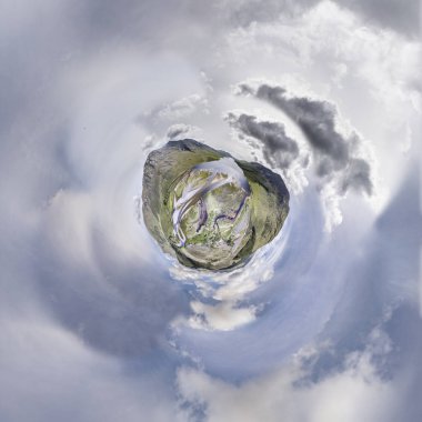 Glen Etive paradisal manzara havadan görünümü
