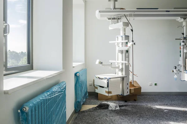 Düsseldorf, Almanya - 04 Eylül 2017: Yoğun bakım ünitesi inşaatı ilerliyor