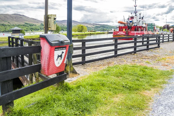 Dog waste bag dispenser in public area