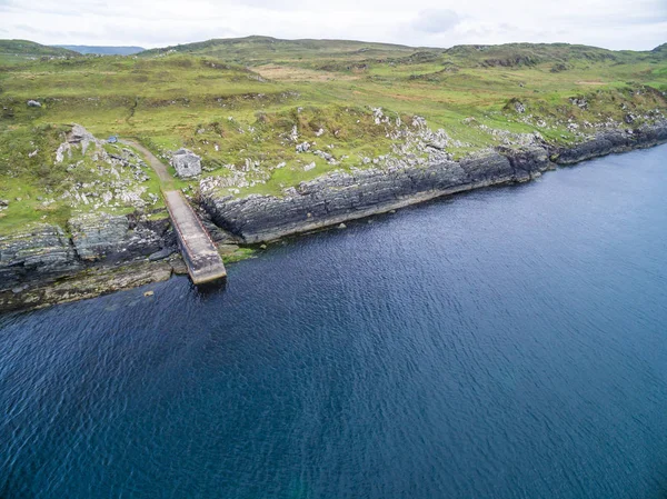 Vista aérea do cais esquecido entre Ardfern e Craignish ponto — Fotografia de Stock