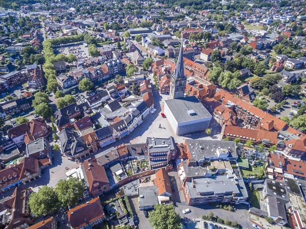 Vedere aeriană a orașului istoric Ahaus din Westfalia, Germania — Fotografie, imagine de stoc