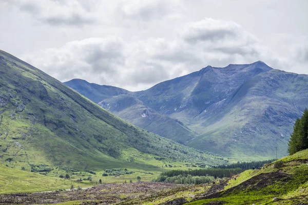 Highland пагорби в Глен Etive — стокове фото