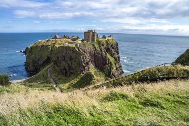 -Stonehaven - İskoçya Dunnottar kalesi kalıntıları