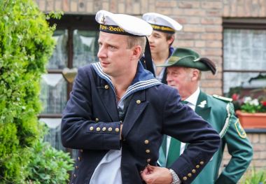 Moers, Almanya - 20 Haziran 2015: onların Festivali zevk Marksmens