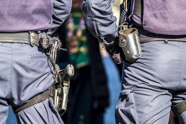 Tysken Federal polis skydda staden — Stockfoto