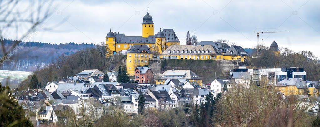 The skyline of Montabaur in the Rhine area