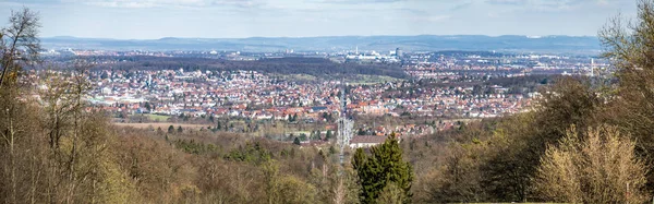 Welimdorf ve Korntal havadan görünümü — Stok fotoğraf