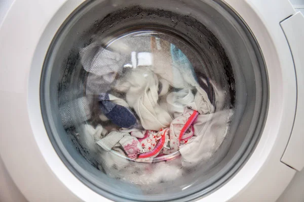 Front view of modern Washing Machine — Stock Photo, Image