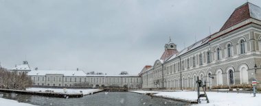 Castle Nymphenburg Sarayı ile kar kış