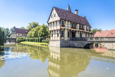 Ortaçağ gatehouse ve köprü Steinfurt kalenin
