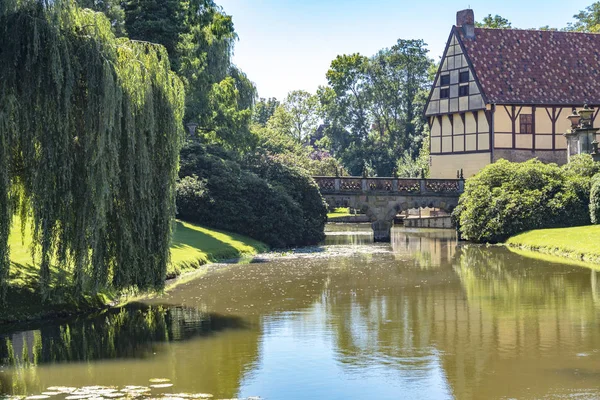 Ortaçağ gatehouse ve köprü Steinfurt kalenin — Stok fotoğraf