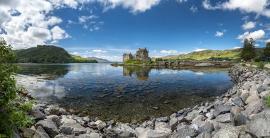 Eilean Donan Castle during a warm summer day - Dornie, Scotland clipart