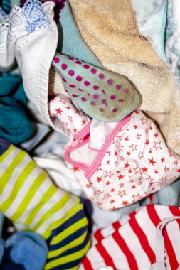 Kirli çamaşırları yıkamak için hazır, yakın çekim