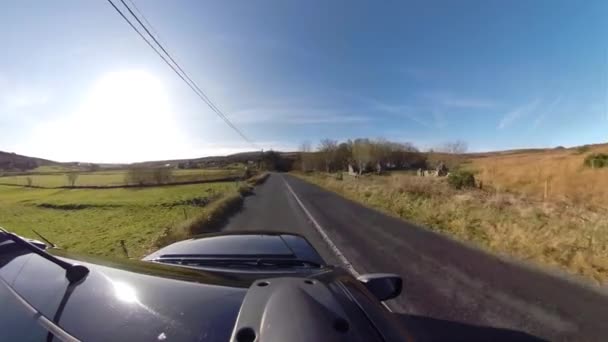 Driving from Glengesh by Ardara towards Glencolumbkille — Stock Video