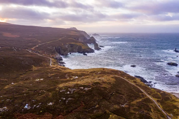 La increíble costa de Port entre Ardara y Glencolumbkille en el Condado de Donegal - Irlanda — Foto de Stock