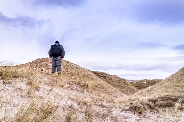 Las dunas de Ballinareava en la Reserva Natural Sheskinmore entre Ardara y Portnoo en Donegal - Irlanda — Foto de Stock