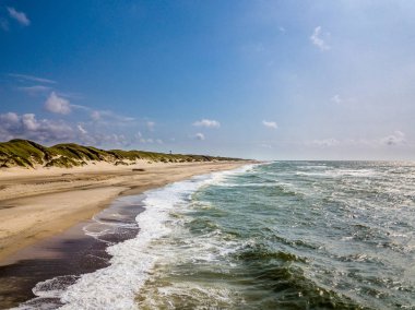 Aerial view of the Sondervig Beach in Denmark - Europe