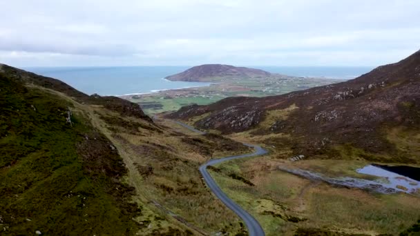 Gap of Mamore, schiereiland Inishowen in county Donegal - Republiek Ierland — Stockvideo