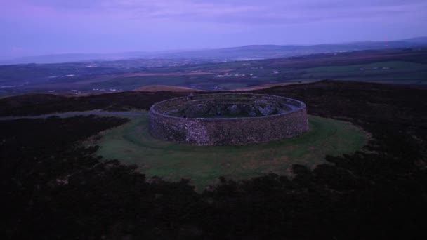Grianan of Aileach ring forfort, Donegal - Ireland — стокове відео