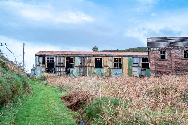 Fort Dunree, Inishowen Yarımadası 'nda terk edilmiş binalar - County Donegal, İrlanda — Stok fotoğraf