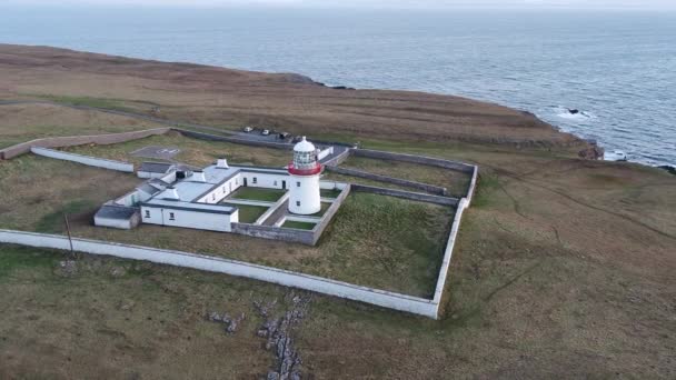 St. Johns Point 'in hava manzarası, County Donegal, İrlanda — Stok video