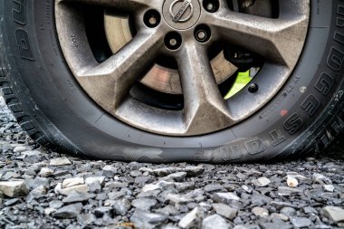 Portnoo, County Donegal - January 24 2020 - Flat tyre due to screw