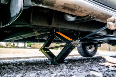 Portnoo, County Donegal - January 24 2020 - Flat tyre due to screw