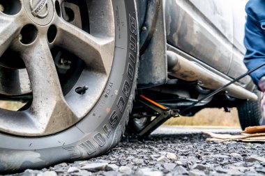 Portnoo, County Donegal - January 24 2020 - Flat tyre due to screw