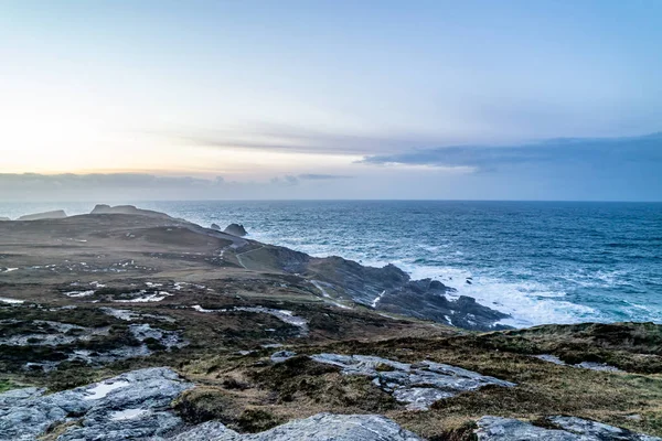 Paisagem acidentada em Malin Head no Condado de Donegal - Irlanda — Fotografia de Stock