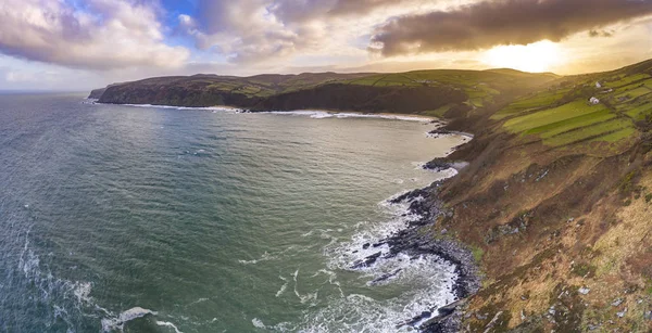 Aerial view of Kinnagoe bay in County Donegal, Ireland — Stock Photo, Image