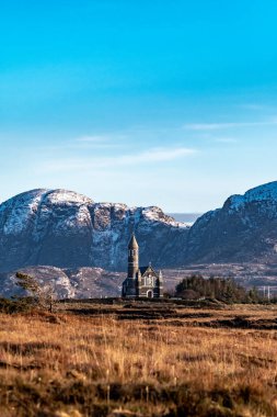 Church of the Sacred Heart, Dunlewey close to Mount Errigal in County Donegal - Ireland clipart