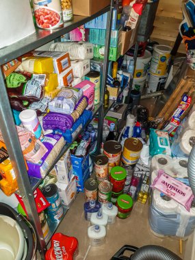 Donegal , Ireland - March 02 2020 : Pantry filled with food