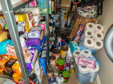 Donegal , Ireland - March 02 2020 : Pantry filled with food