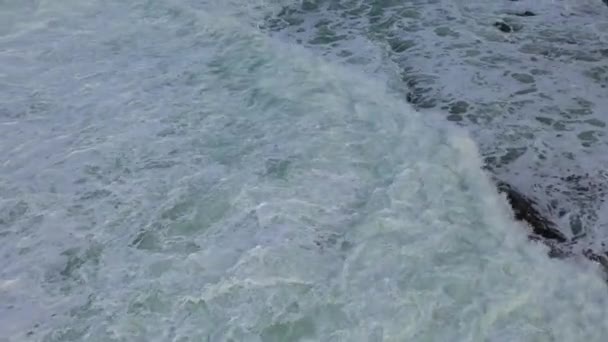 Aerial of Hidden rocks in the Atlantic ocean in Donegal — Stok Video