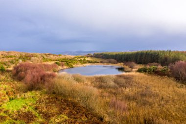 Clooney, Portnoo - County Donegal, İrlanda 'nın Peatbataklığında Göl Havası