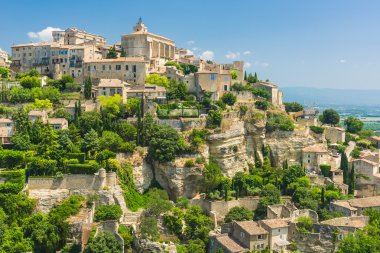 Küçük ama güzel eski şehir, Gordes, Provence - Fransa