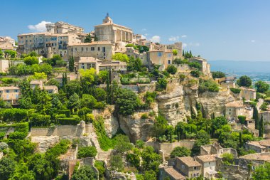 Küçük ama güzel eski şehir, Gordes, Provence - Fransa