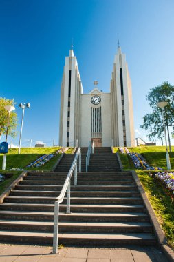 Cathedral in Akureyri clipart