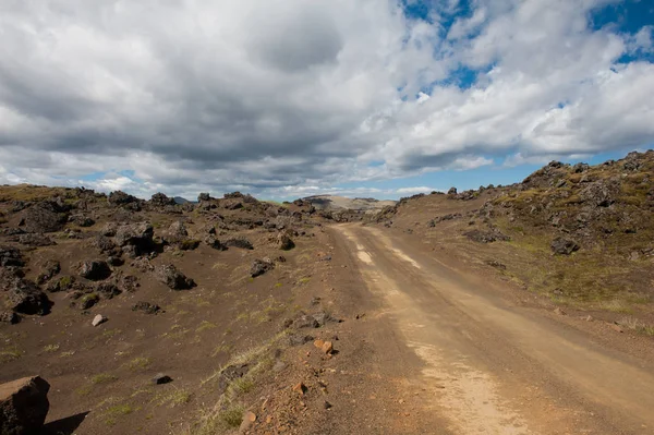 Brudna droga w Islandii — Zdjęcie stockowe