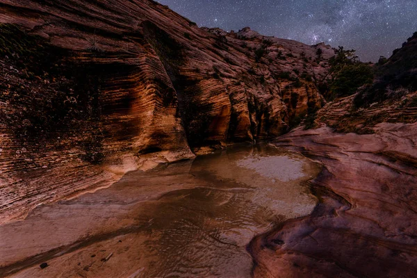 Zion Park at night — Stock Photo, Image