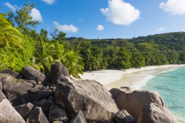 Anse Lazio in the Seychelles clipart