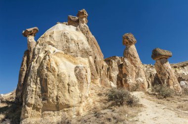 Cappadocia kaya oluşumları Göreme yakınındaki