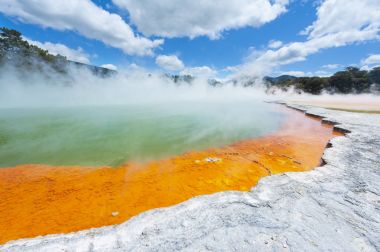 Champagne pool in the New Zealand clipart